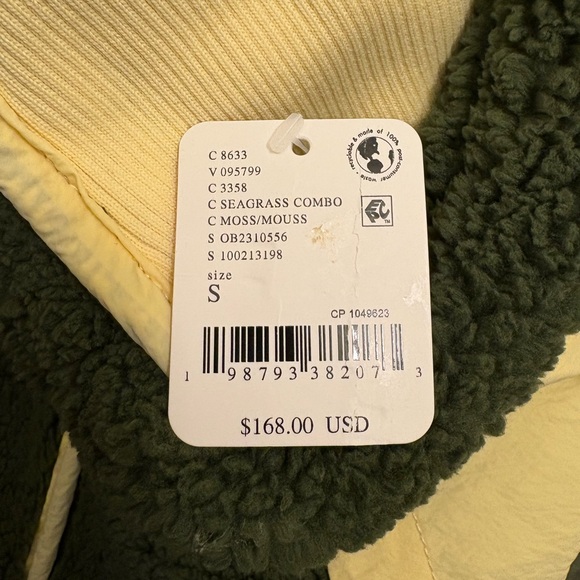 NWT Free People x FP Movement Trail Bender Fleece Hooded Jacket in Seagrass - Picture 15 of 15